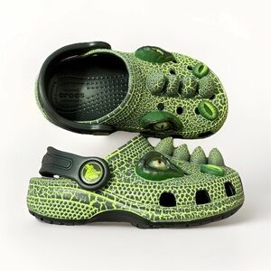 Crocs Classic I Am Dinosaur Kids Toddler Clog Green Dinosaur Unisex Size C7